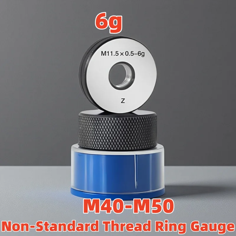 

1SET(1*GO+1*NOGO) Non-Standard Thread ring gauge 6g, pass stop gauge M40M41M42M43M44M45-M50 Measure Tool