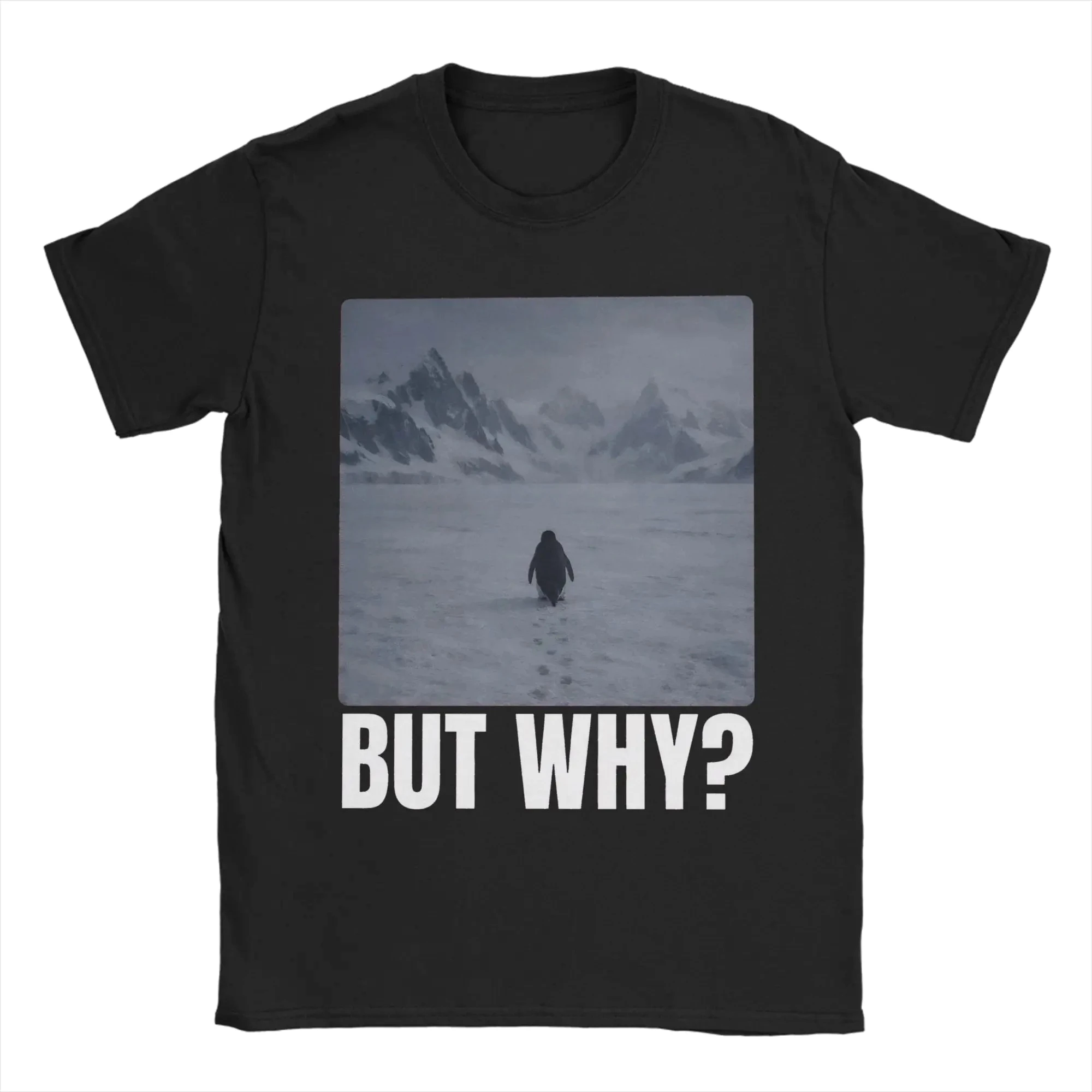 Nihilist Penguin But Why Printed T-Shirts Women Fashion Summer Tee Shirt Round Neck Short Sleeve Tops Vintage Arrival Clothes