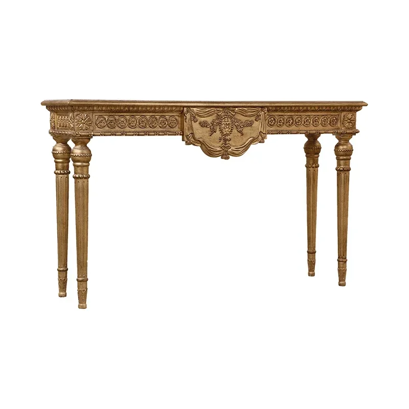 

European-Style Court Upscale Retro Hand-Carved Console Home Entry Altar Sets