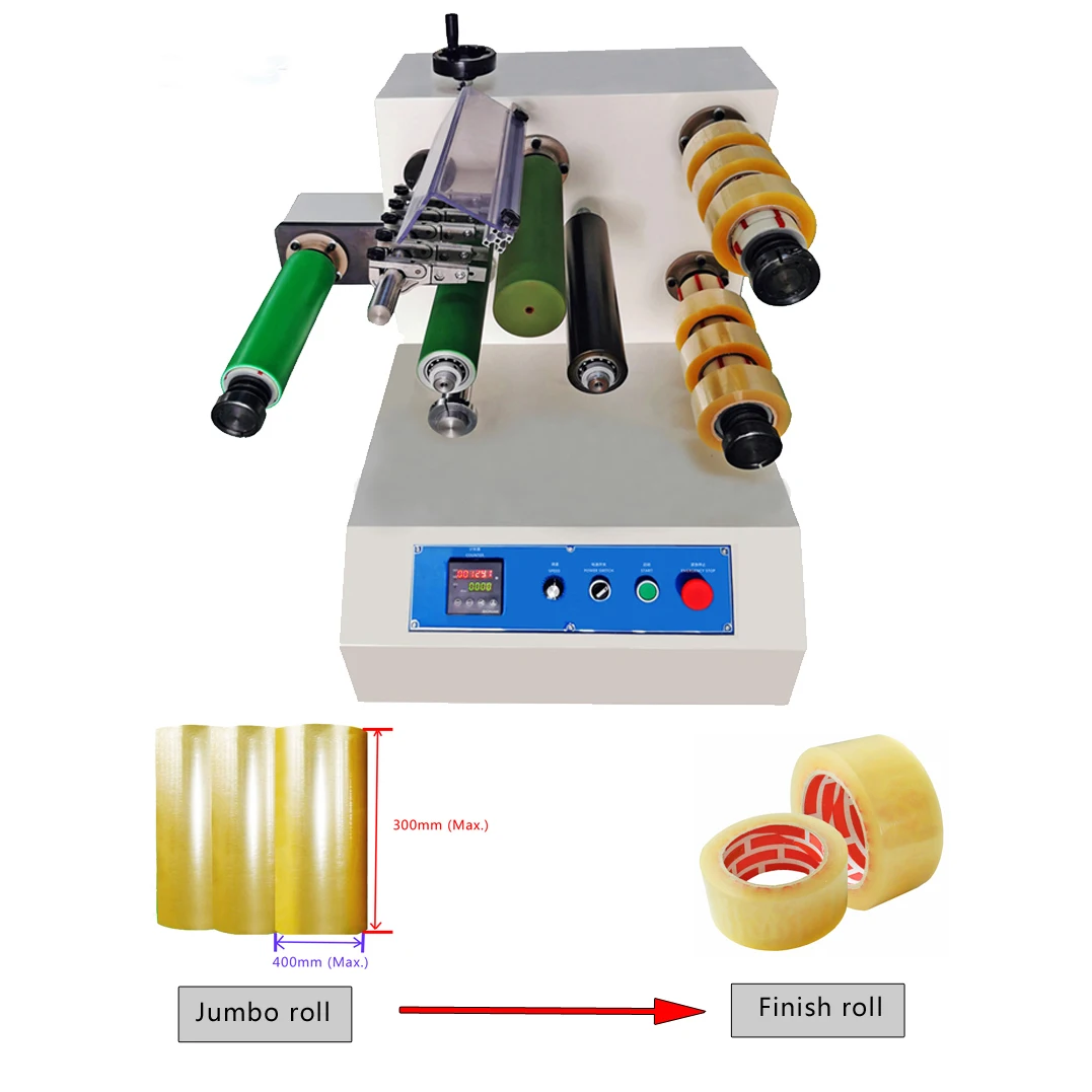 Small Adhesive Bopp Tapes Slitting Rewinding Machine For Small Factory Start