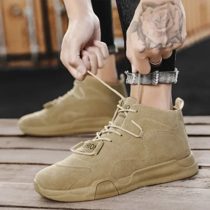 Non Slip Lace Up Men\'s Boots Work Male Shoes Industrial Safety Retro Original Deals Offer Vintage Size 45 Low Price Fashion New