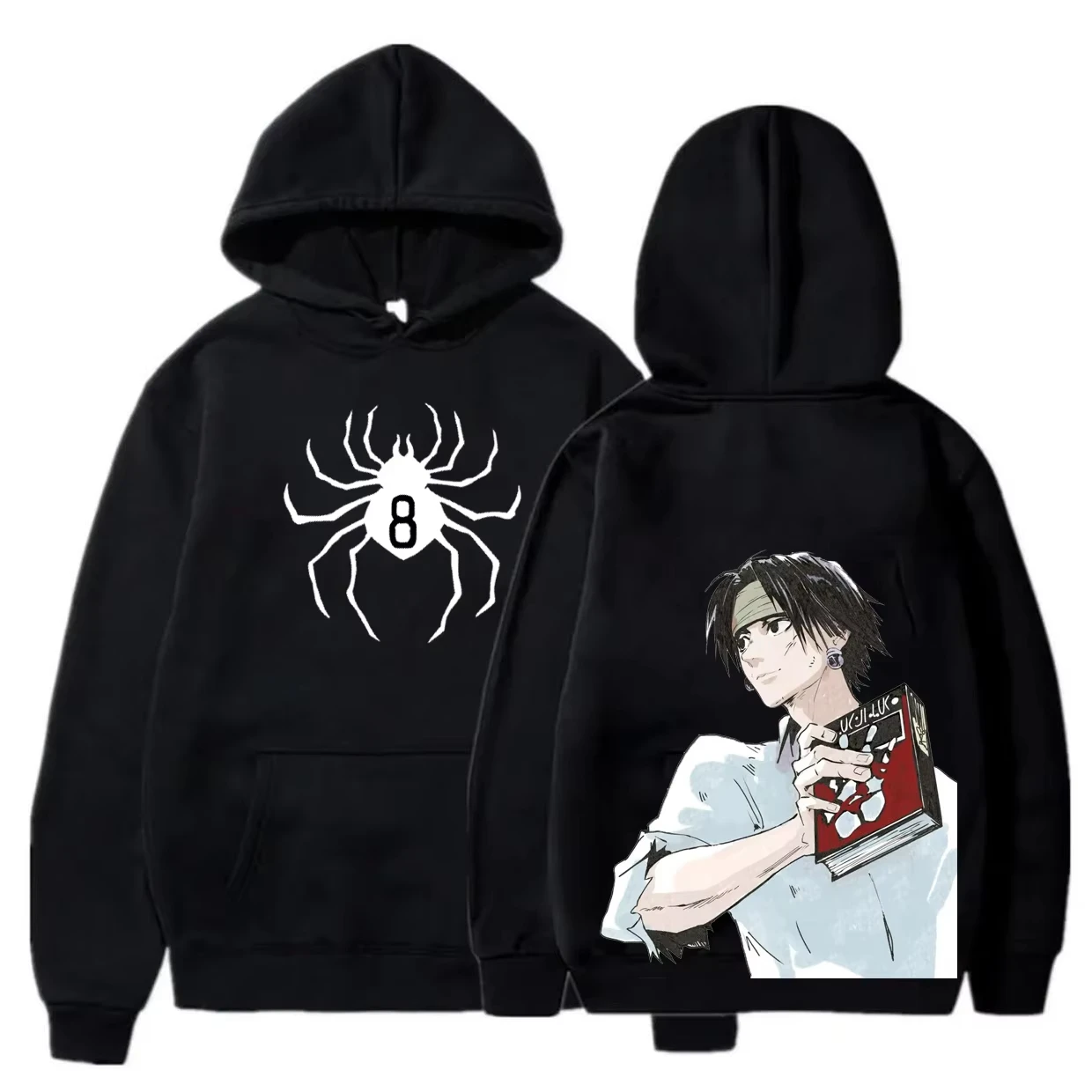 Hunter X Hunter Chrollo Lucilfer Graphic Hoodie Vintage Washed Anime Merch Harajuku Unisex Oversized Pullover Hooded Sweatshirt