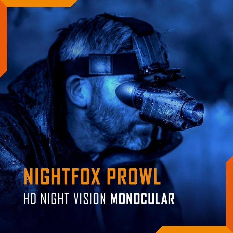 Nightfox Prowl Night Vision Goggles | HD Recording, 32GB | 1x Magnification, Head Mounted