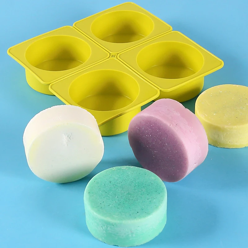 1Pc stampo per sapone in Silicone fai da te rotondo ovale quadrato cuore esagonale a forma di Silicone fatto a mano strumento per fare il sapone