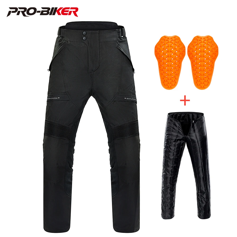 

Waterproof Motorcycle Pants Men Motorbike Trousers Built in CE Protectors Warm Waterproof Off-road Motocross Pants