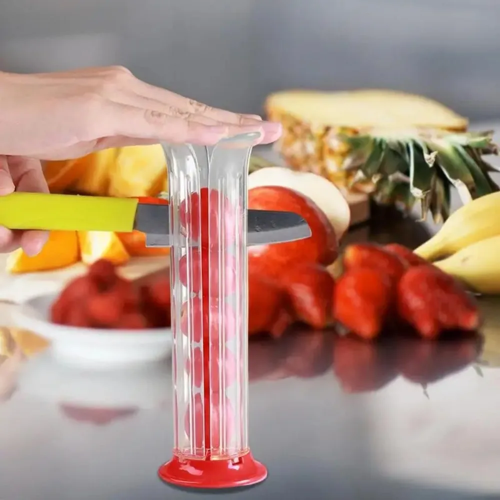 1PC Little Tomato Slicer Multifunctional Fruit Cherry Grape Tomatoes Splitter Slicer Gadgets Artifact Kitchen Accessories