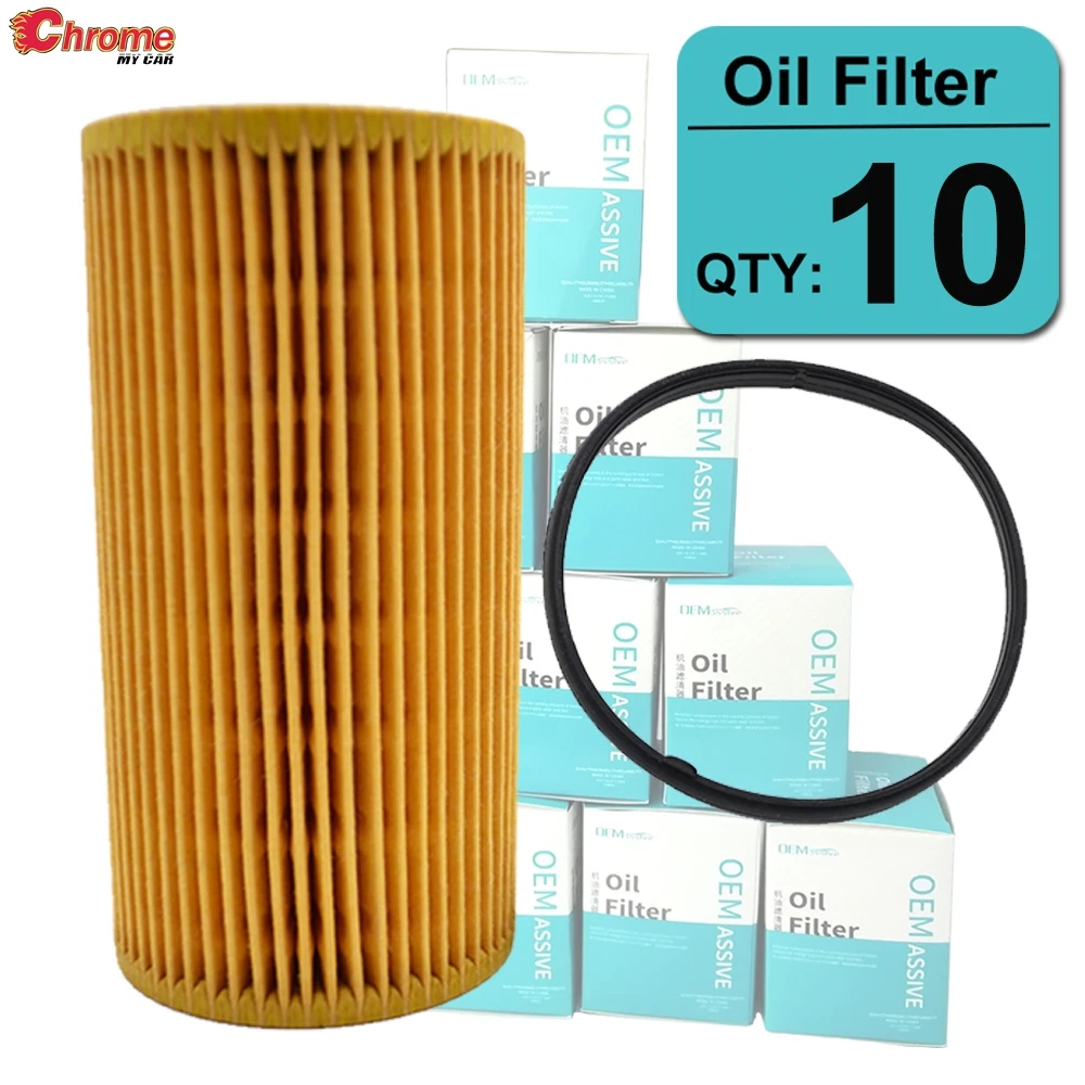 10Pcs Oil Filter 06D115562 For Audi TT (8J) Seat Altea Skoda VW Jetta 2007 2008 2009 2010 2011 2012 2013 2014 2.0L / 2.5L Engine