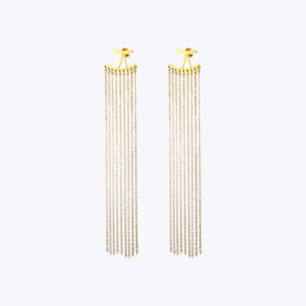 

Длинные висячие серьги Enfashion с кисточками, серьги золотого цвета, висячие серьги для женщин, длинные серьги, Модная бижутерия, brinco