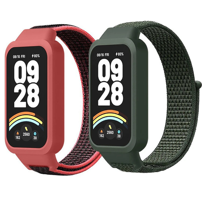 Mi Band 9 Active Strap for Xiaomi Smart Band 9 Active Bracelet  Nylon Loop Watch Band Miband 9 Active Wristband