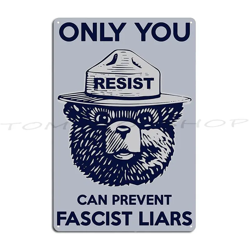 Smokey Says Only You Can Prevent Liars Metal Sign Classic Garage Club Bar Wall Decor Personalized Tin Sign Poster