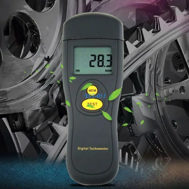 

E15A Tachometer Rotational Speed Meter Tach RPM Non-Contact Photoelectric Speedometer
