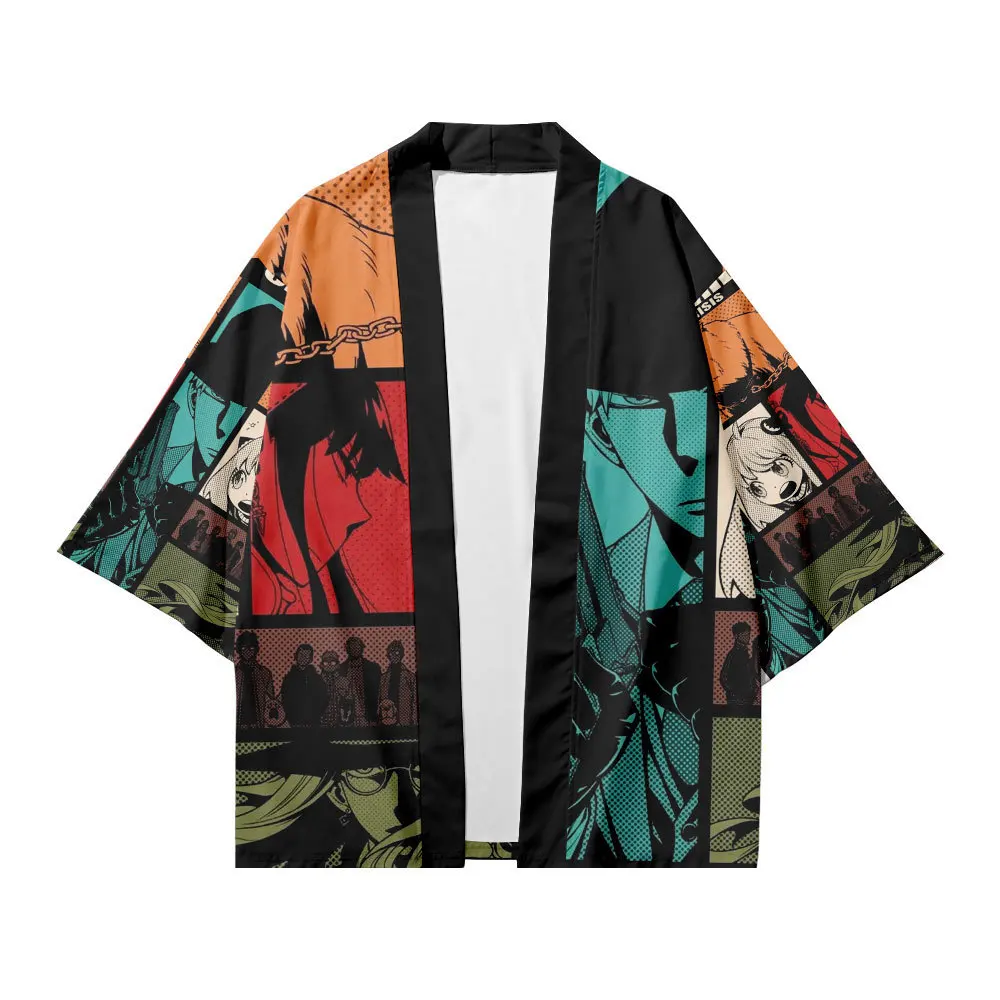 Spy x rodzina płaszcz Anime Anya Forger 3D drukuj Cosplay Streetwear mężczyźni kobiety w japońskim stylu Harajuku ponadgabarytowych Kimono Tees topy kurtki