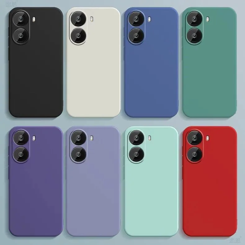 POCO X7 프로 레드미 터보 4 케이스, 액체 실리콘 피부 친화적 매트 백 커버, 충격 방지 펀다