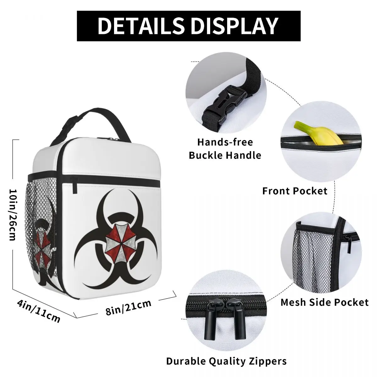 Umbrellas Biohazard Countermeasure Insulated Lunch Bag for Women Office Cooler Thermal Food Box Tote Lunch Boxes Container