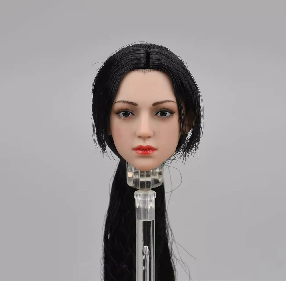 TBLeague PL2023-204A Female Warrior Soldier Princess Hua Mulan Asia Vivid Head Sculpt Carving with Long Hair Model For 12