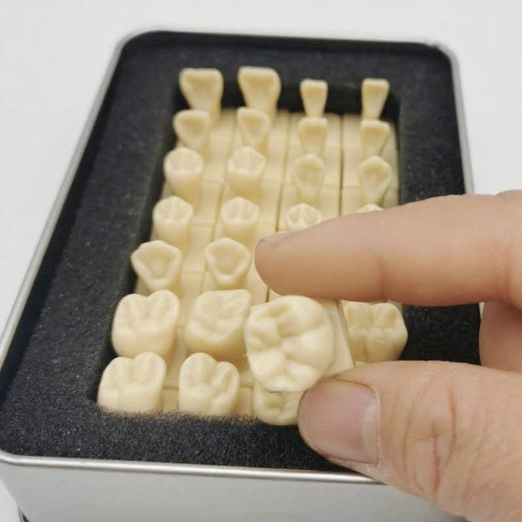 28pcs/set 1.2 Comparison Carving Permanent Tooth Model Student Practice Study Tools Dentist Materials Dentistry Training