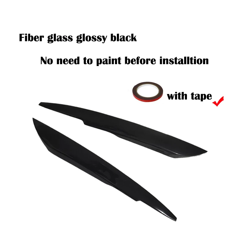 Carbon Fiber Car Headlight Eyebrow Cover Trim Sticker Head Lamp Eyelid for Audi A4 B7 2005 2006 2007 2008 A4 Fiber glass eyebrow