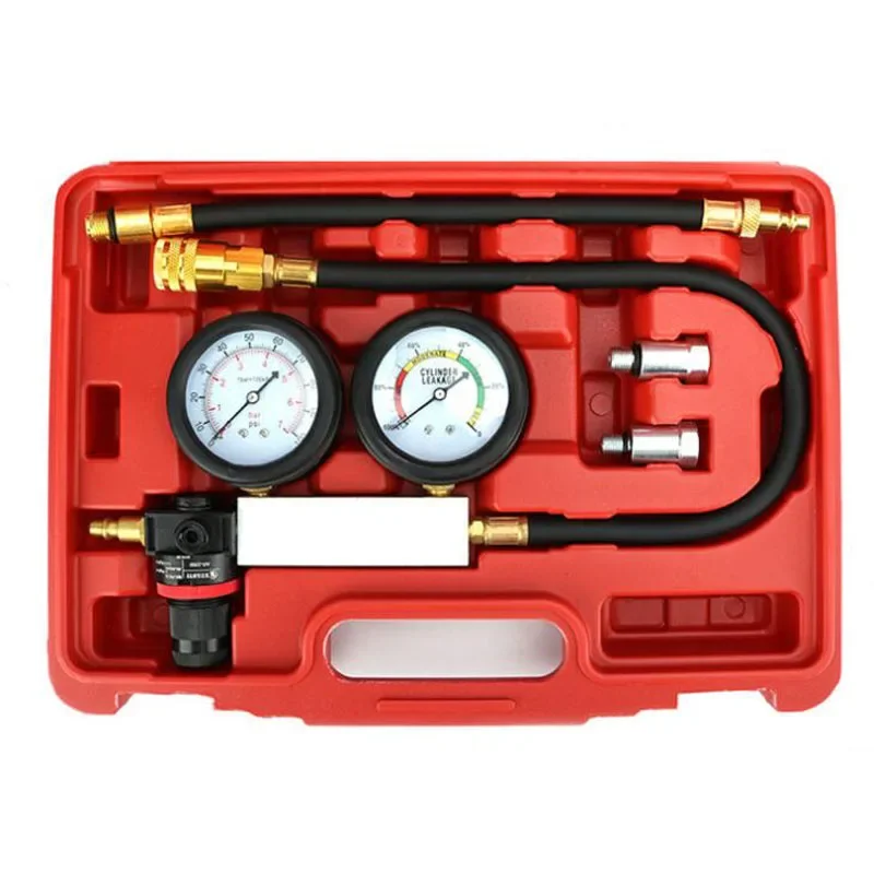 

TU-21 Car Truck Cylinder Compression Leak Detector Cylinder Leakdown Compression Tester Petrol Engine Tester Gauge Tool Kit TU21