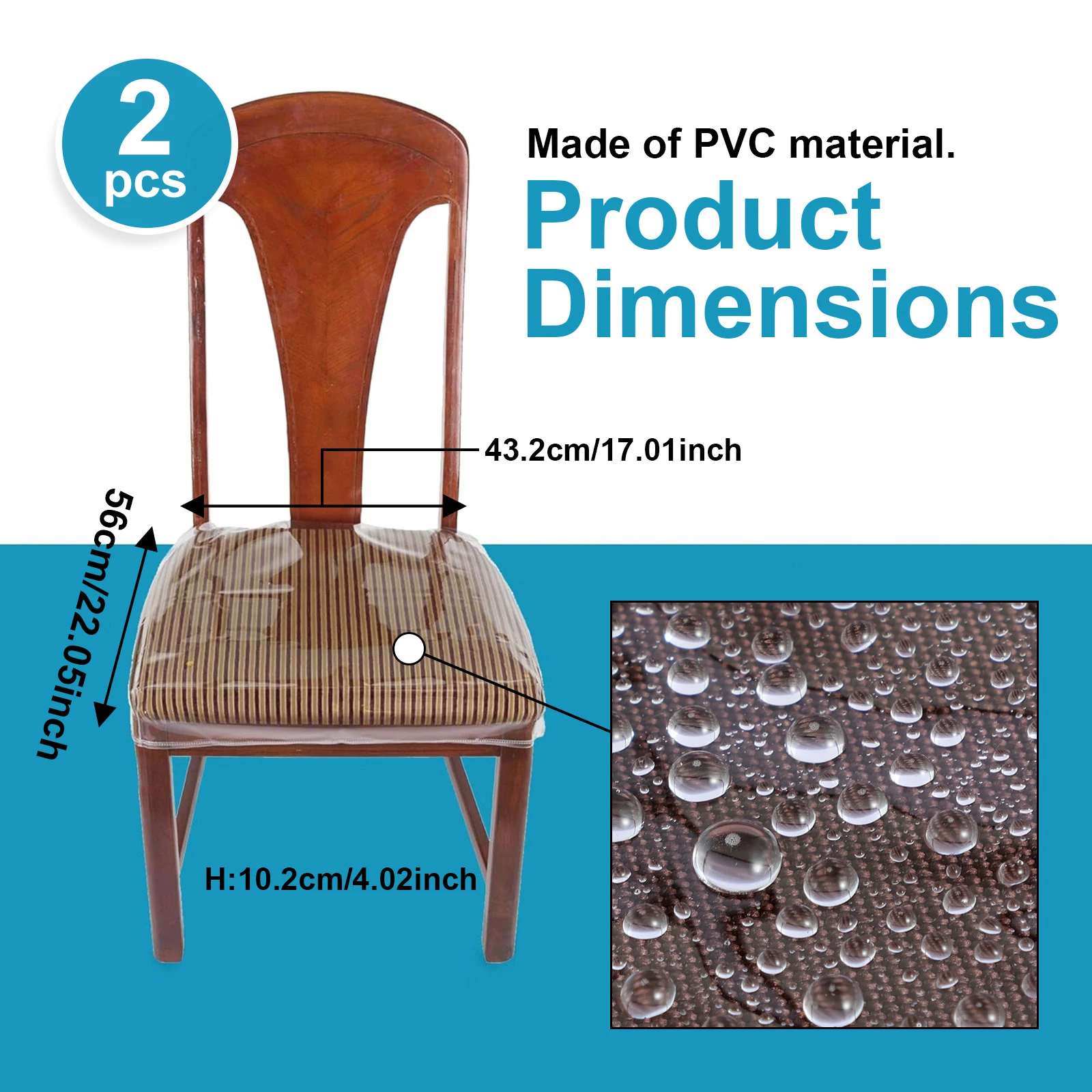 Transparent Plastic Chair Cover PVC Dining Chairs Protector Stain Resistant Waterproof Cover Anti Scratch Dining Chair Slipcover