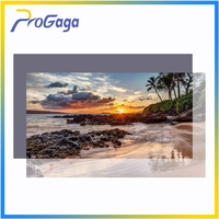 ProGaga High Brightness Projector Screen 16:9 Reflective Fabric Cloth Screen for Espon BenQ XGIMI GA9 Projection