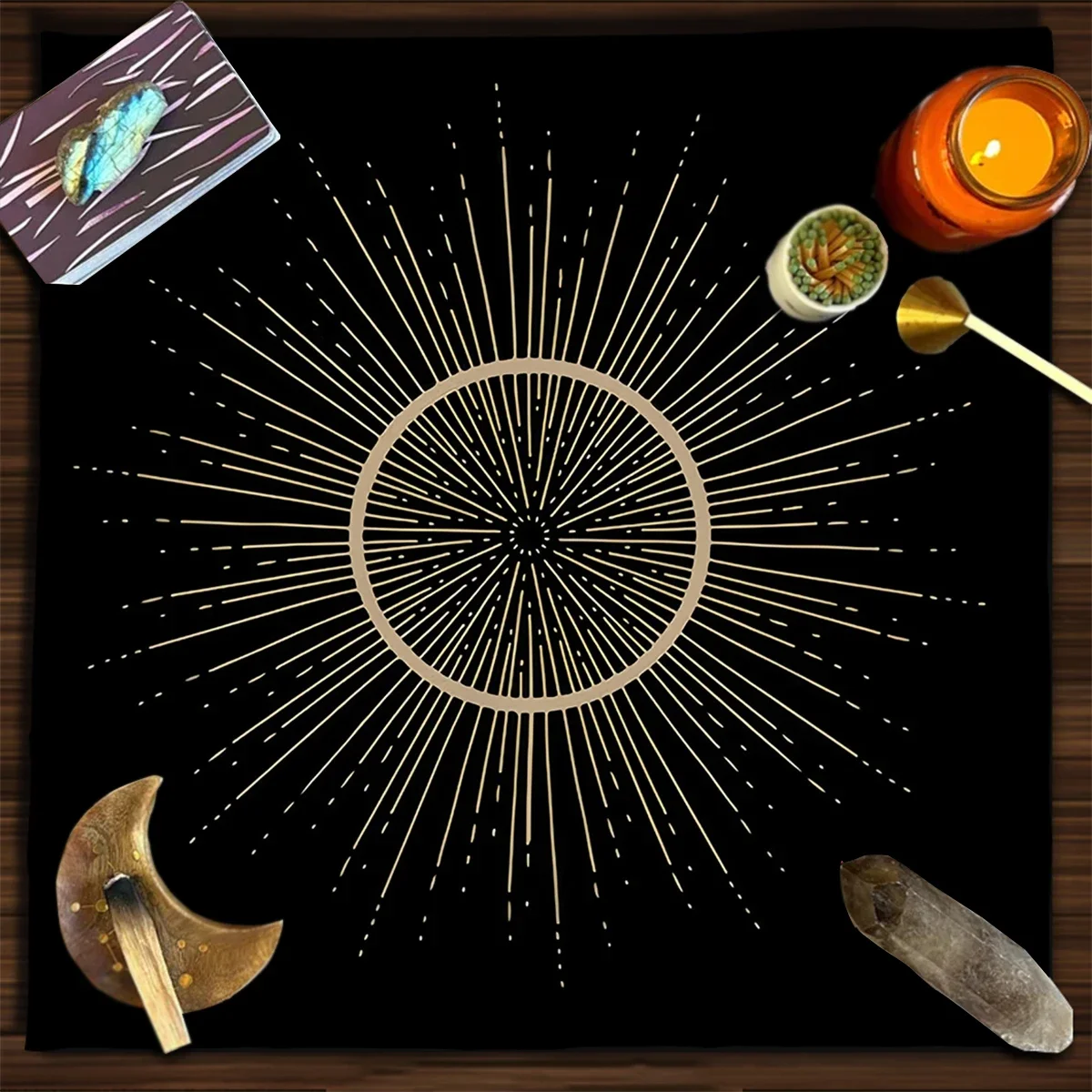 Tree of Life Star Tarot Cloth Mat Spread Tarot Reading Cloth Altar Cloth Astrology Oracle Card Pad Game Mat Witch Home Decor