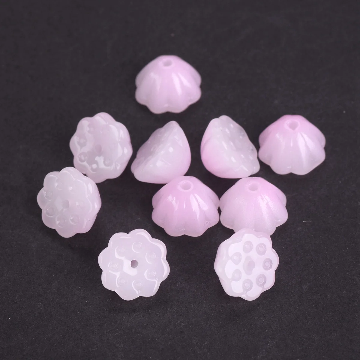 10pcs 10mm Lotus seed pod forma cristallo Lampwork vetro branelli allentati artigianato lotto per gioielli che fanno risultati fai da te