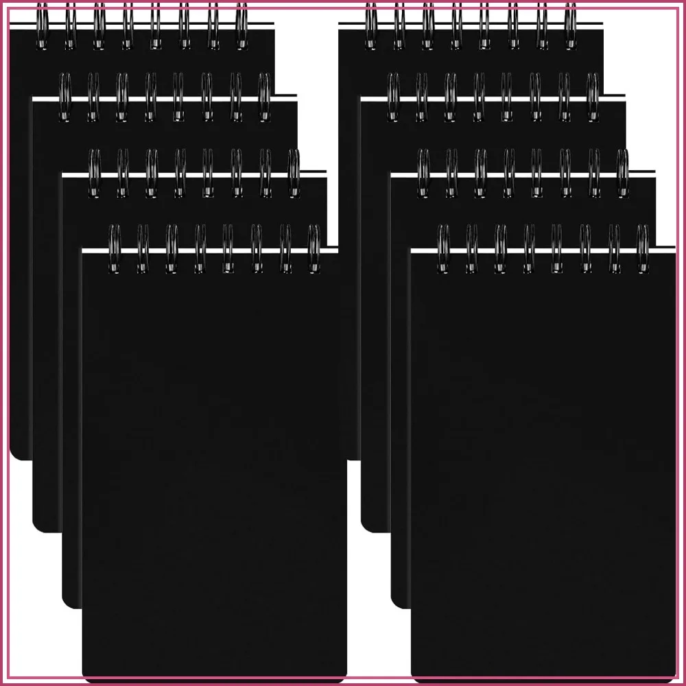 8 Pack Pocket Spiral Notebooks, 3x5 Inches, 60 Sheets Each, Lined Paper, Durable Cover for Work, School, Travel