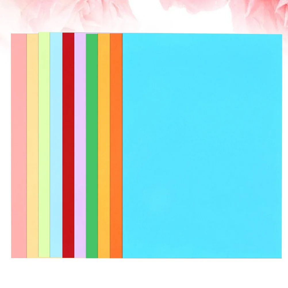 50 шт. красочный картон A4 утолщенная бумага 10 разных цветов прочный экологически чистый художественный картон ручной работы крафт-бумага