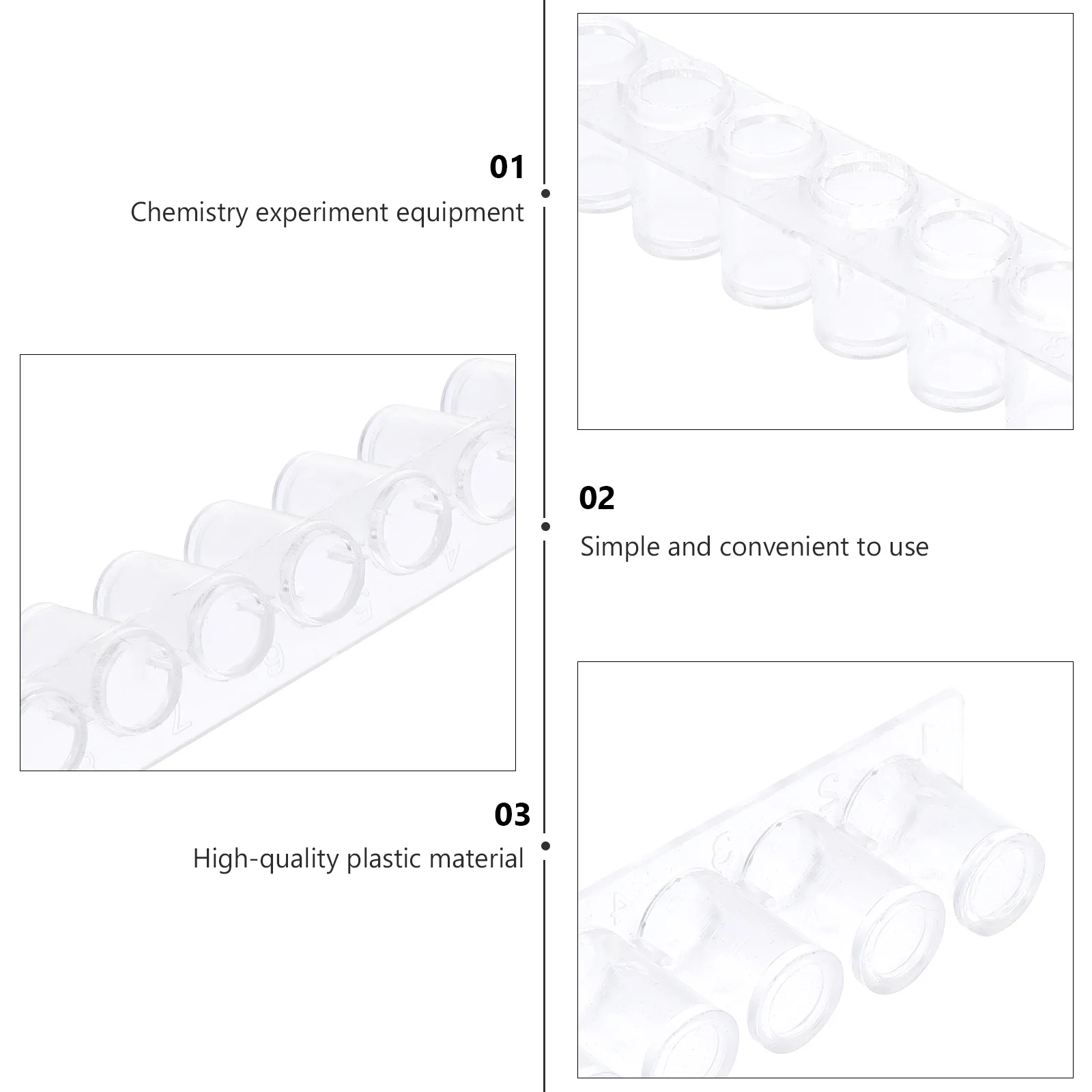 15 قطعة لوحات رد الفعل لوحات التجربة البلاستيكية 9 حفرة لوحات الآبار نفاذية الضوء العالية أداة التجربة الكيميائية