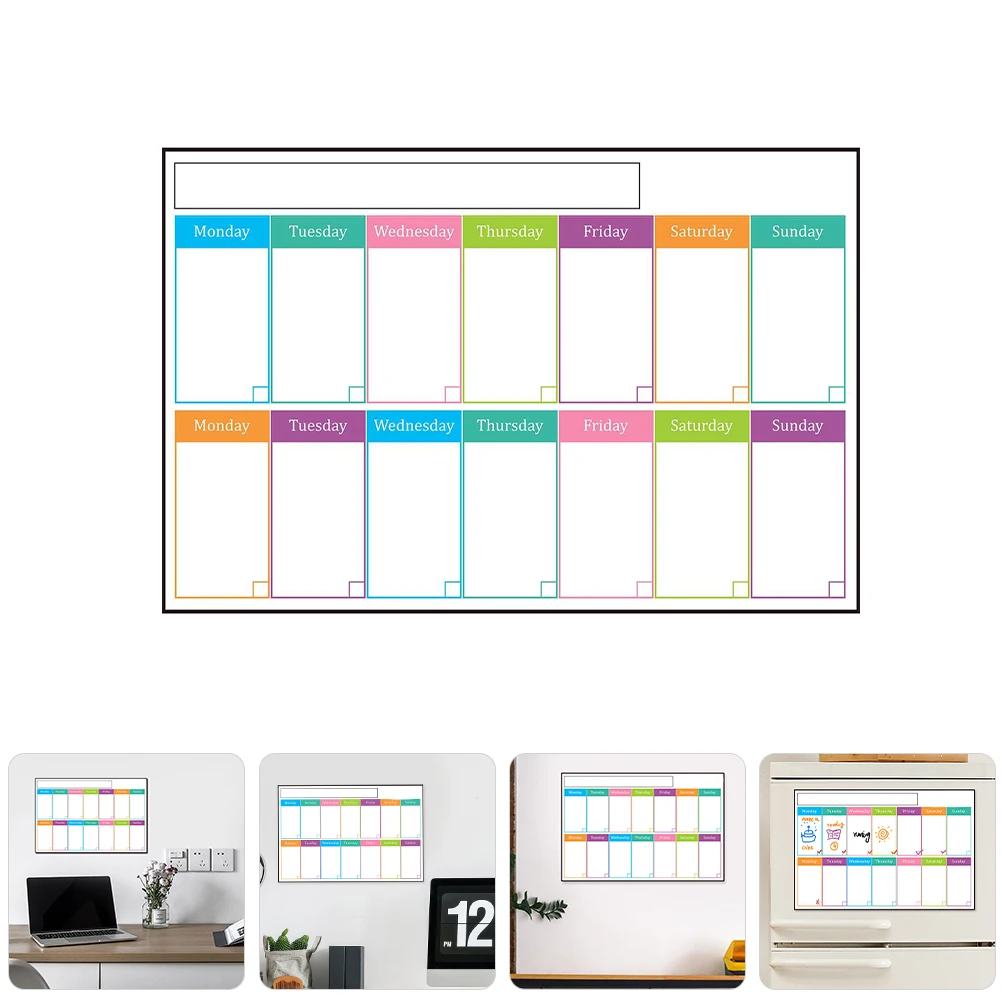 

Adhesive Whiteboard Weekly Calendar Dry Erase Board For Fridge Wall Notepads Reminder Sticky Message Board Planner