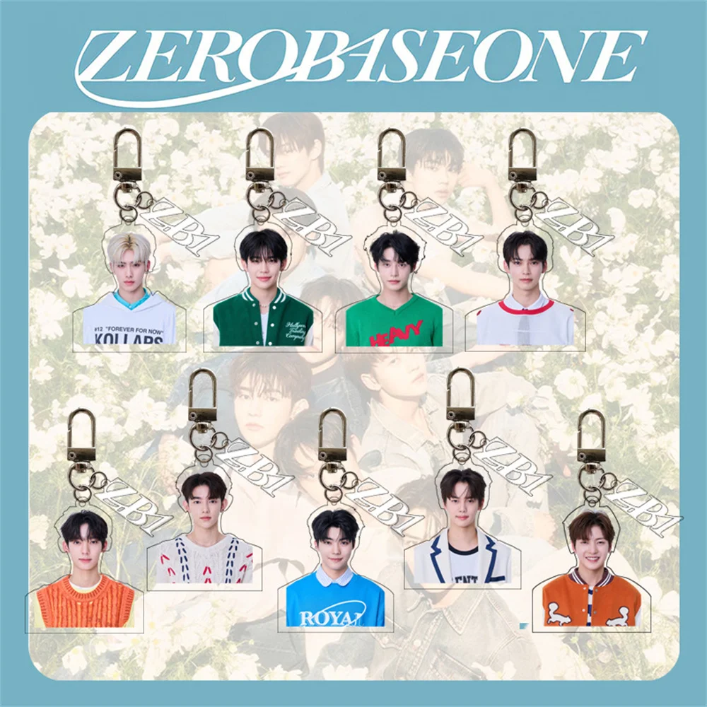 KPOP ZB1 KCON 2023 Half-Body Acrylic Keychain Boys Planet Schoolbag Pendant Ricky ZhangHao Vision ZEROBASEONE Fans Collections