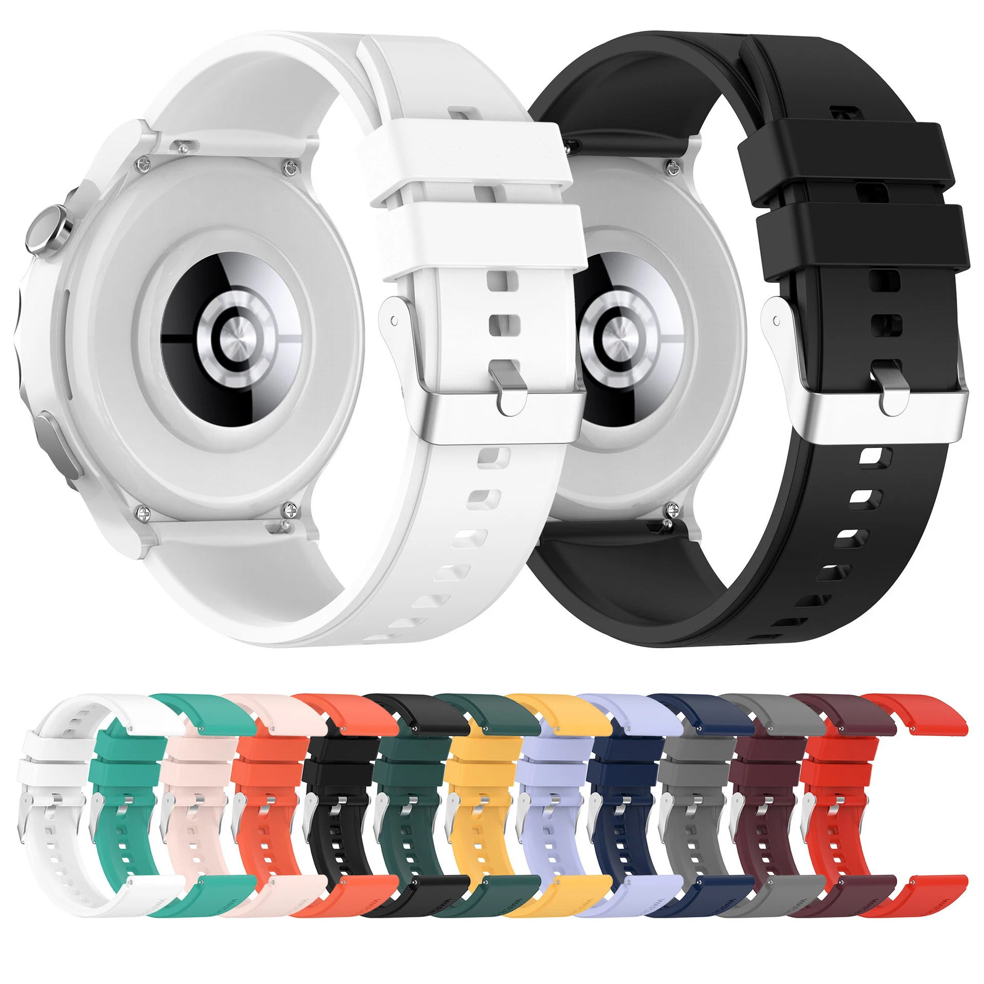 Universal 22mm/20mm Silicone Strap For Huawei Watch GT3 GT 3 Pro 46mm GT 2 GT2 Pro 46mm Smart Watch Replacement Strap Wristband