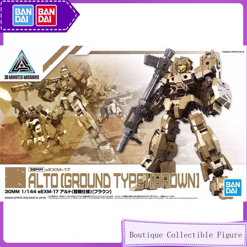 

Bandai 30MM 1/144 Original Anime MISSIONS eEXM-17 ALTO Assembly Model kit Action Figure Toys For Kids Collectible Gift