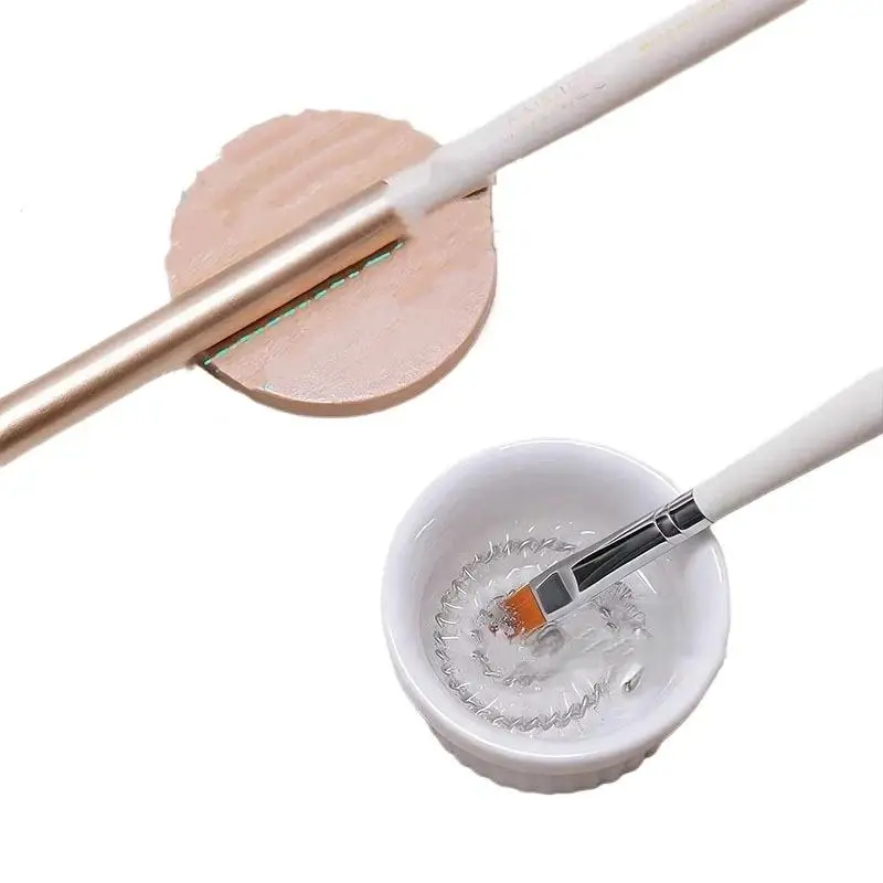Brush Washing Cleaner Cup for Nails Stainless Steel Mesh Base Added Lid for Quick and Safe Manicure Cleaning Tasks