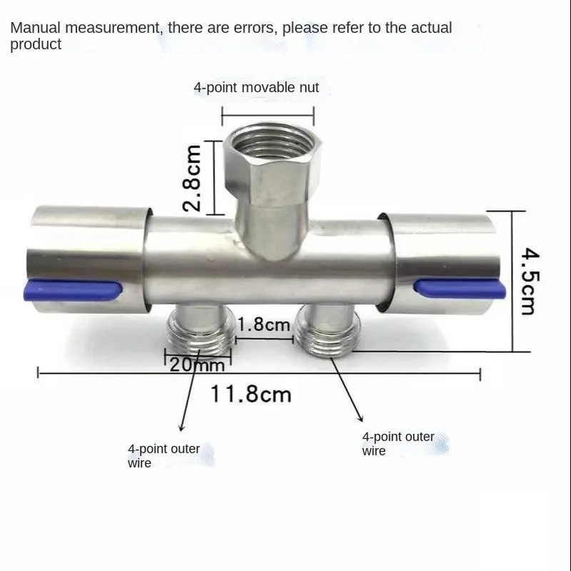 304 Stainless Steel Washing Machine Faucet Double Use Bibcock Laundry Mop Pool Tap Dual Handles Washing Machine Taps angle valve