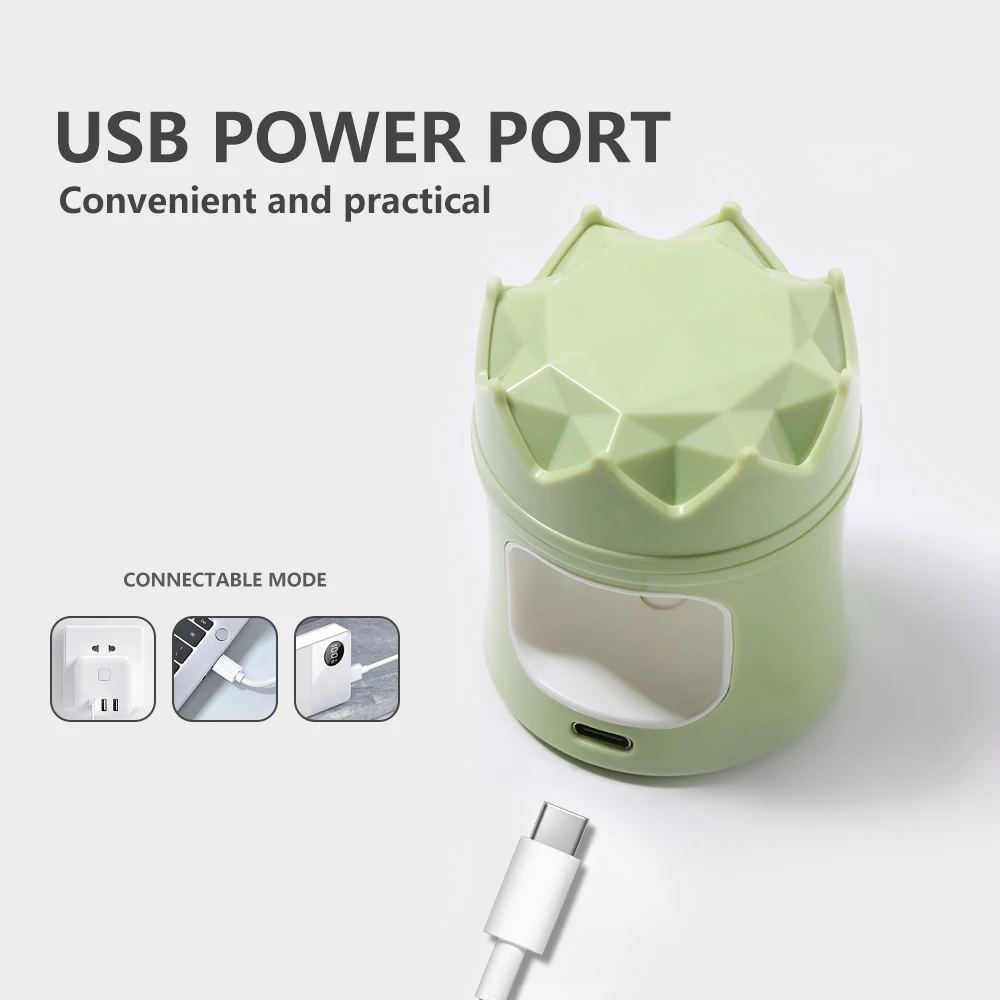 مصباح أظافر LULAA-Crown بالأشعة فوق البنفسجية ، مجفف أظافر صغير محمول مع كابل USB ، مجفف طلاء جل ، استخدام منزلي للسفر ، هدية ، 18 وات