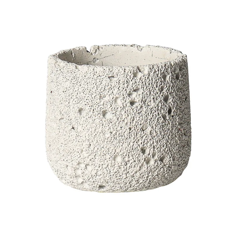 Nordic Cement Flowerpot Simple Personality Creative Imitation Volcanic Stone Indoor Succulent Potted Green Plant Flowerpot