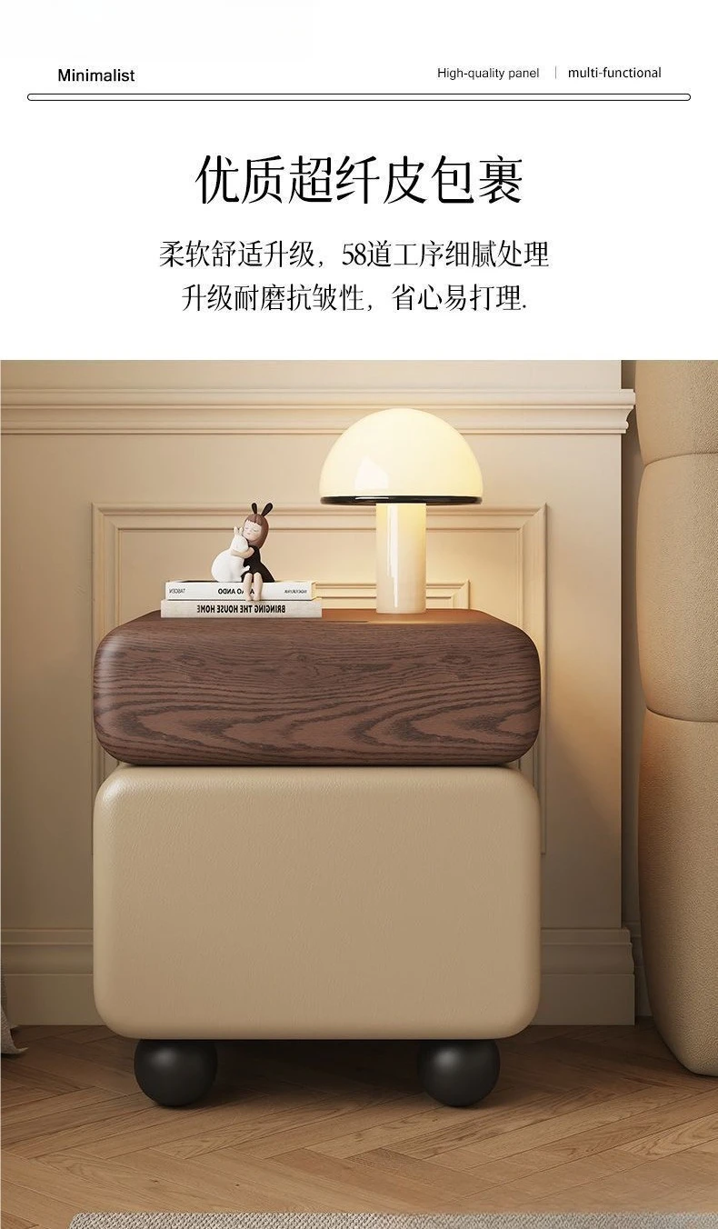 Smart bedside table safe integrated simple modern multi-functional storage cabinet