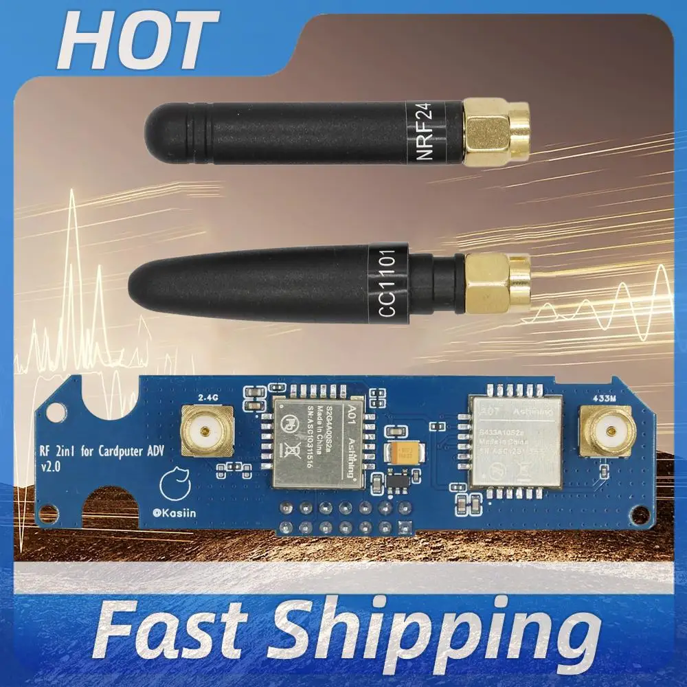

For M5stack Cardputer ADV 2 In 1 RF Module Enhanced Antenna Stability Tool 2.4G/433M Signals Antenna Enhancing Boards