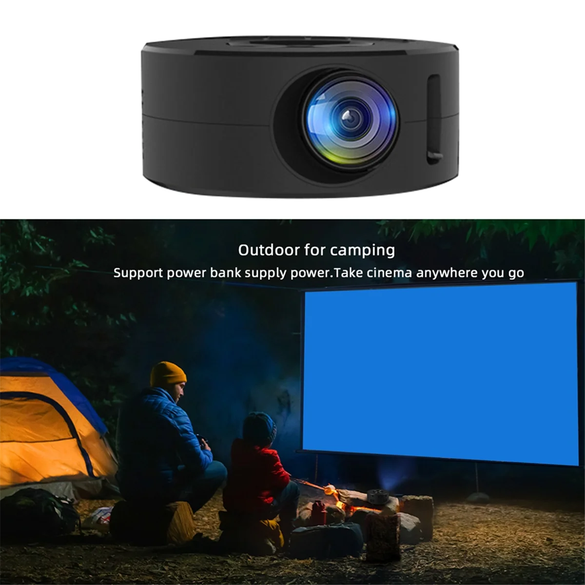 

HOT YT200 Smart Projector Android LED 1080P HD Projetor, Ideal for Home Cinema and Outdoor Entertainment,White