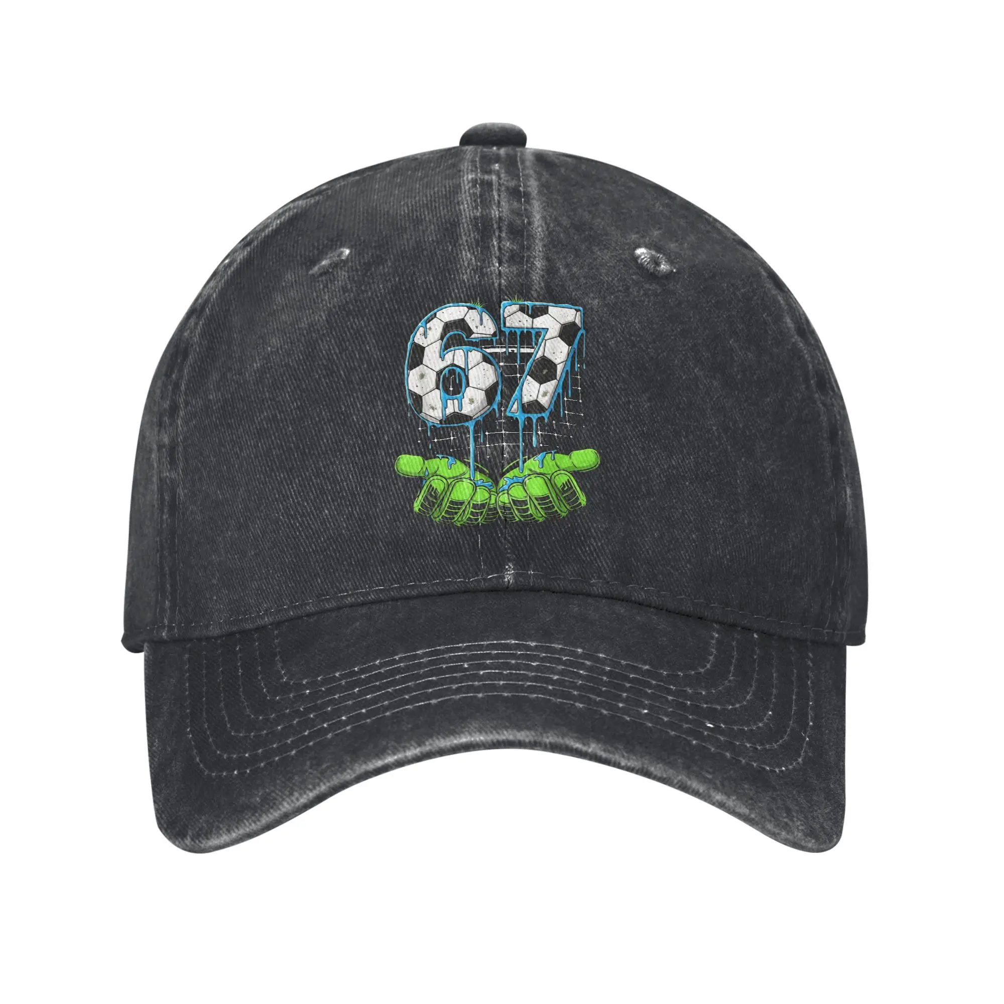 Men Women Soccer 67 Six Seven 6 7 Football Funny Meme Caps Headwear Baseball Caps Vintage  Trucker Hat Adjustable