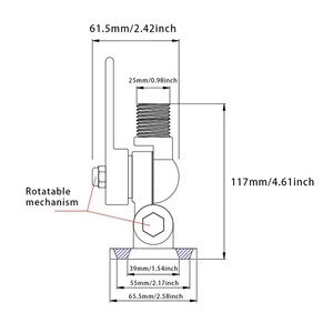 Jaycreer-Antenna Deck Mount für Garmin, GPS-Karte, Fishfinder-Sound-Wandler 6 Hauptverkäufe digitale Antennenfischskala - №4