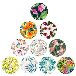 Beauty Flowers Patterns Fashion 10pcs 12mm/16mm/18mm/20mm/25mm/30mm Round Photo Glass Cabochon Demo Flat Back Making Finding