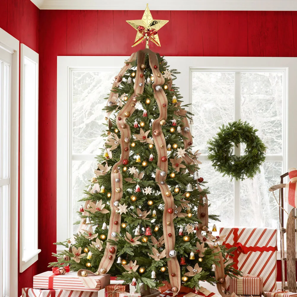 

2Pcs Strong Toughness Christmas Tree Decoration Xmas Tree Star Festive Charming Ornament