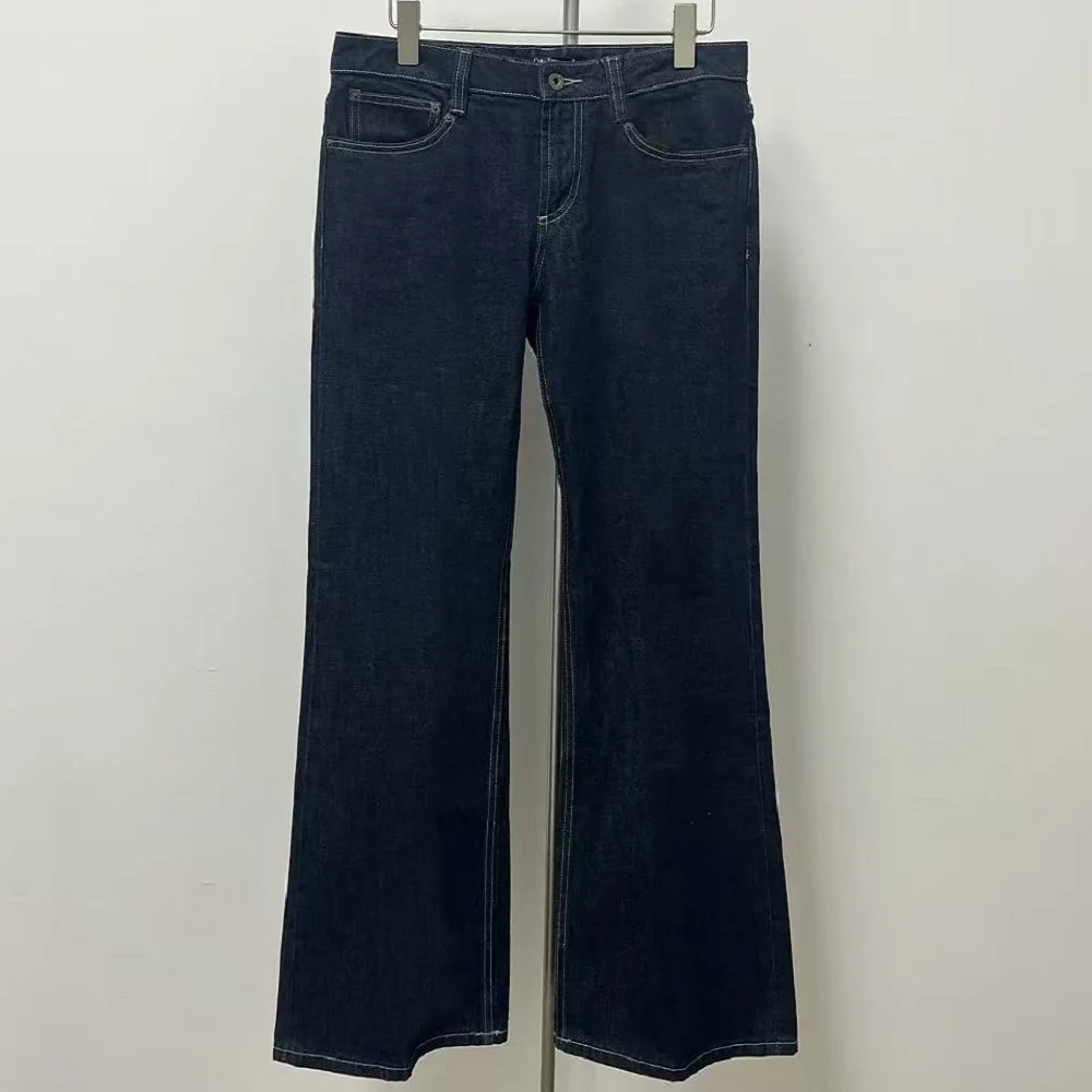 

2025 Women's Jeans Trends: 100% Cotton, Loose Fit, Casual, High-Waisted, Flared Pants, Y2K Style, New Fashion, High-Quality Pant