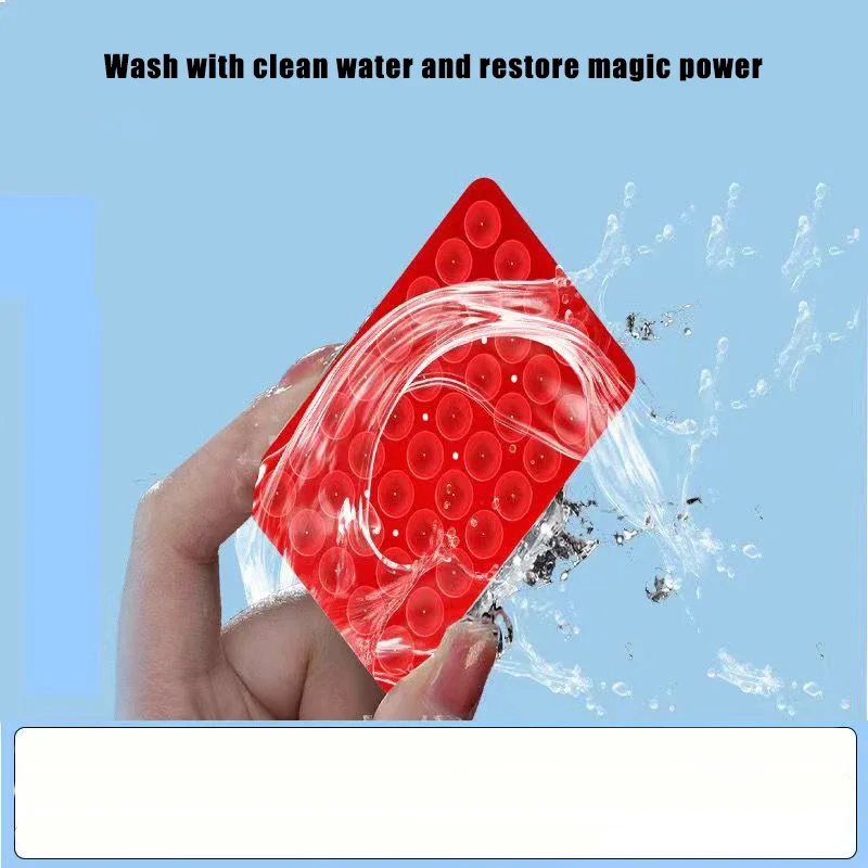 Double Side Silicone Suction Pad For Mobile Phone Fixture Suction Cup Backed Adhesive Silicone Rubber Sucker Pad For Fixed Pad