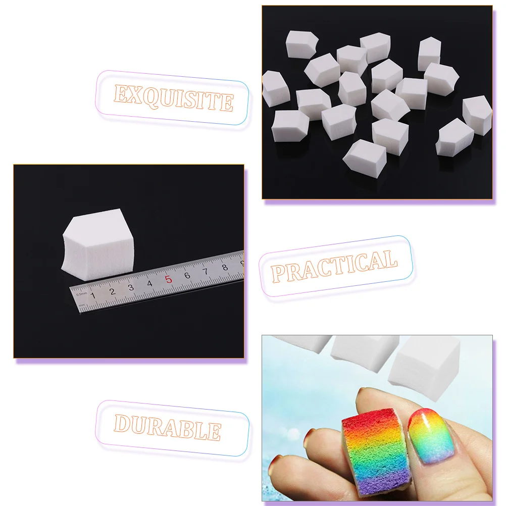 

24pcs Gradient Art Sponges Soft Makeup Sponges Manicure Design Elastic Water-Absorbent Nail Sponge Professional