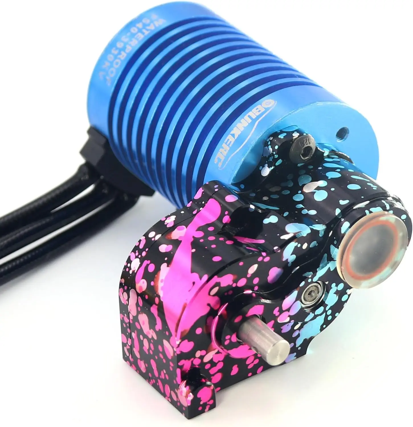 1/10 LCG Low Speed Transmission Complete Gearbox with 9T Motor Pinion for 1/10 Axial SCX10 TRX4 RC Crawler DIY Accessories