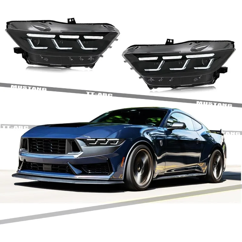 

1Set Mods Headlights Assembly for Ford Mustang 2015 2016 2017 All Models & Shelby GT350 GT500 Full LED (2015-2017) Head Lamps