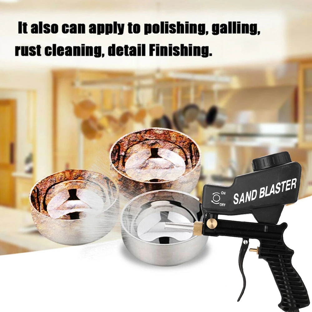 Portable Gravitation Sandblasting Machine Pneumatic Sand Blasting Set Rustproof Sandblaster Small Sandblasting Machine